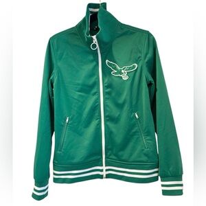 Women’s Mitchell & Ness Philadelphia Eagles NFL Kelly Green Throwback Zip Jacket